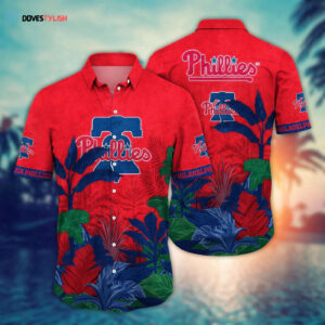MLB Philadelphia Phillies Hawaiian Shirt: Fan Favorite Tropical Trees Pattern