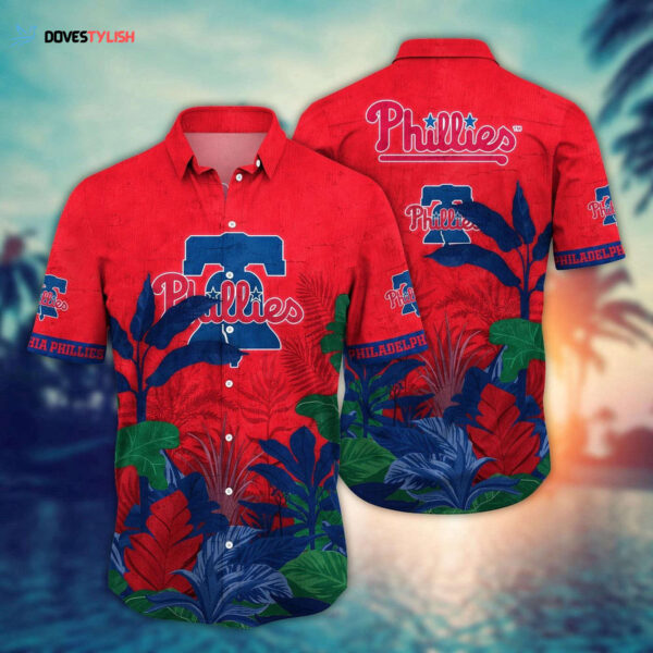 MLB Philadelphia Phillies Hawaiian Shirt: Fan Favorite Tropical Trees Pattern