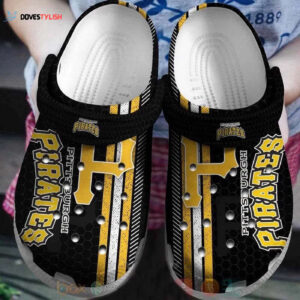 MLB Pittsburgh Pirates Clog-Shoes Clog Shoes Black Yellow For Fans