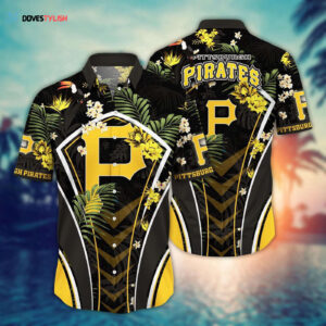 MLB Pittsburgh Pirates Hawaiian Shirt: Flower Strike Pose For Fans