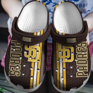 MLB San Diego Padres Clog-Shoes Clog Honeycomb Motifs For Fan Baseball