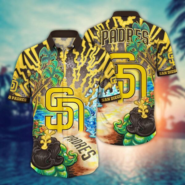 MLB San Diego Padres Hawaiian Shirt: Diamond Dreamscape for Sports Fans