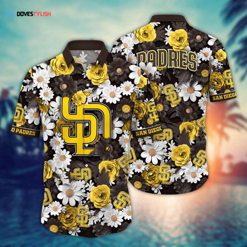 MLB San Diego Padres Hawaiian Shirt: Floral Fusion Fashion For Fans
