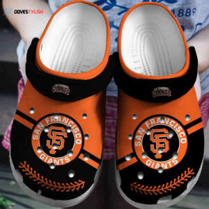 MLB San Francisco Giants Clog-Shoes Clog Orange – Black For Fan Baseball