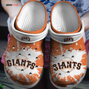 MLB San Francisco Giants Clog-Shoes Clog Orange – White For Fan Baseball