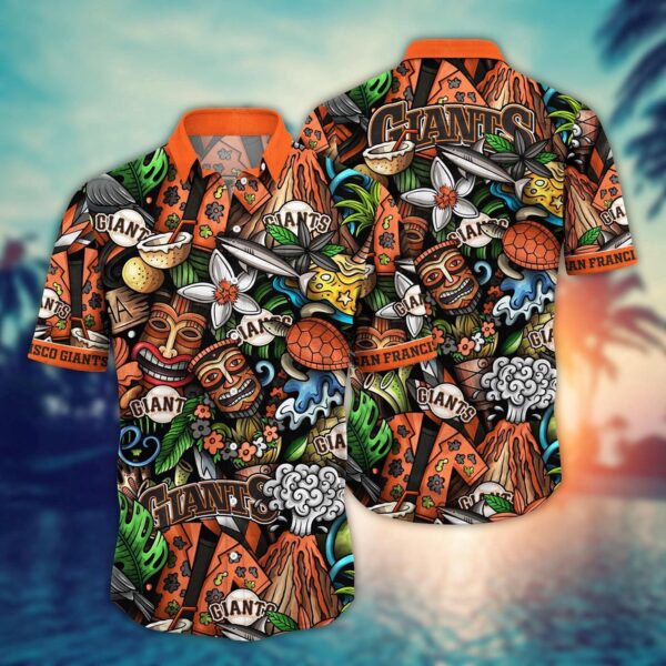 MLB San Francisco Giants Hawaiian Shirt: Make a Style Statement With Flower Strike Design