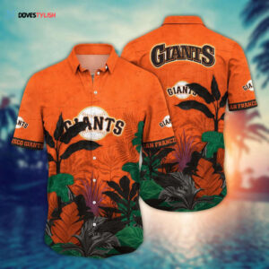 MLB San Francisco Giants Hawaiian Shirt - Tropical Trees Pattern for Fans
