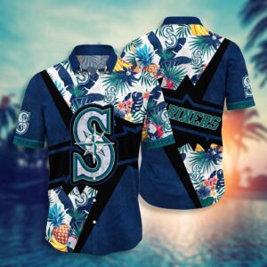 MLB Seattle Mariners Hawaiian Shirt: Sunset Flower Swing for Fans