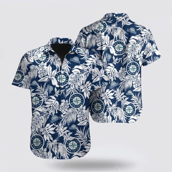 Seattle Mariners Hawaiian Shirt – Leaf Pattern Fan Gear for MLB Enthusiasts