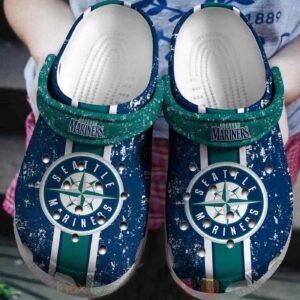 MLB Seattle Mariners Navy Clog-Shoes Clog Shoes For Fans