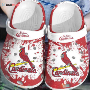 MLB St. Louis Cardinals Clog-Shoes Clog Shoes Red White For Fans