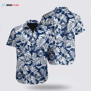 Tampa Bay Rays Hawaiian Shirt with Palm Leaf Pattern - Official MLB Fan Gear