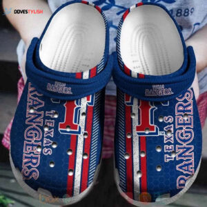 MLB Texas Rangers Blue Clog-Shoes Clog Shoes For Fans