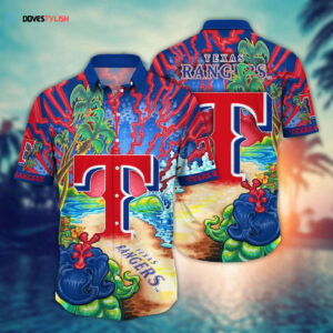 MLB Texas Rangers Hawaiian Shirt: Diamond Dreamscape for Sports Fans