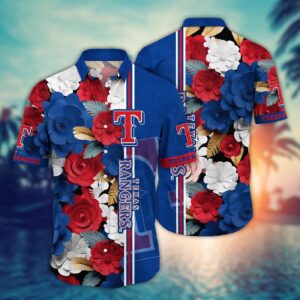 MLB Texas Rangers Hawaiian Shirt: Floral Fashion Frenzy for Sports Fans