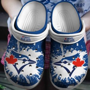 MLB Toronto Blue Jays Clog-Shoes Clog Blue – White For Fan Baseball