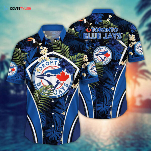 MLB Toronto Blue Jays Hawaiian Shirt: Flower Strike Pose For Fans