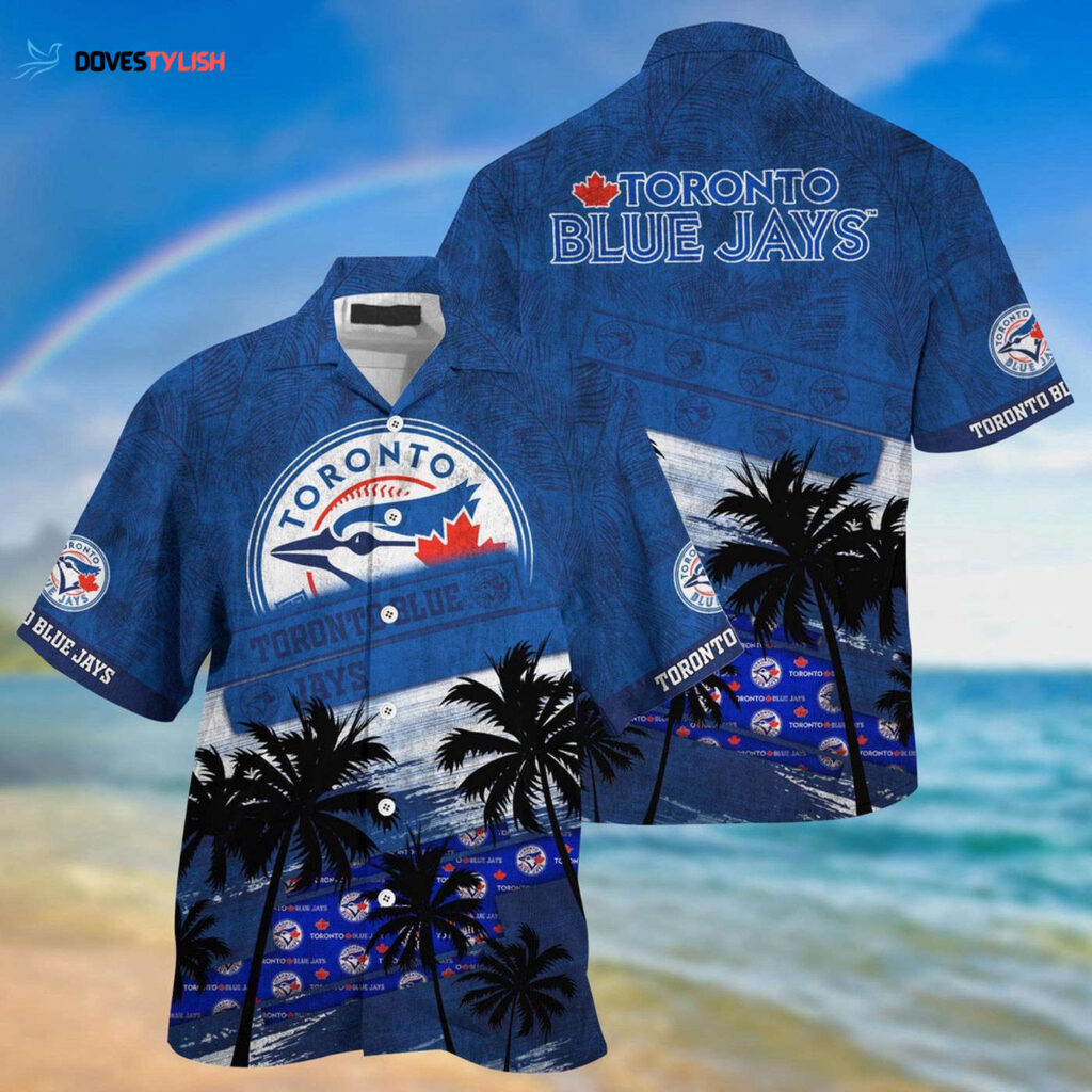 MLB Toronto Blue Jays Hawaiian Shirt with Palm Tree Pattern – Perfect for Fans of the Sports Team!