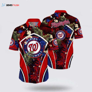 MLB Washington Nationals Hawaiian Shirt: Dive into Ocean Vibes with Unique Tropical Fashion for Fans