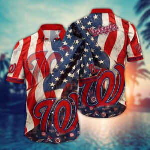 MLB Washington Nationals Hawaiian Shirt: Swing into Hawaiian Chic!