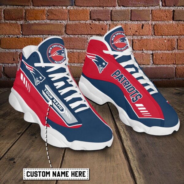 Personalized New England Patriots Air Jordan 13 Sneakers – Custom Name Option