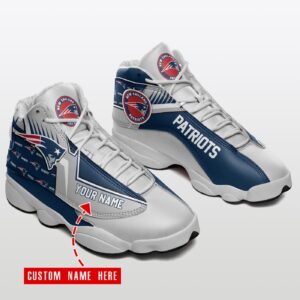 Custom New England Patriots Air Jordan 13 Sneakers – Personalize Your Style!