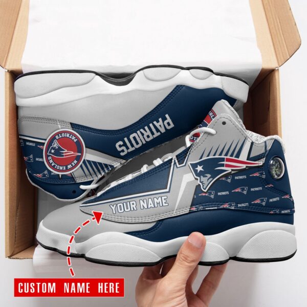 Custom New England Patriots Air Jordan 13 Sneakers – Personalize Your Style!