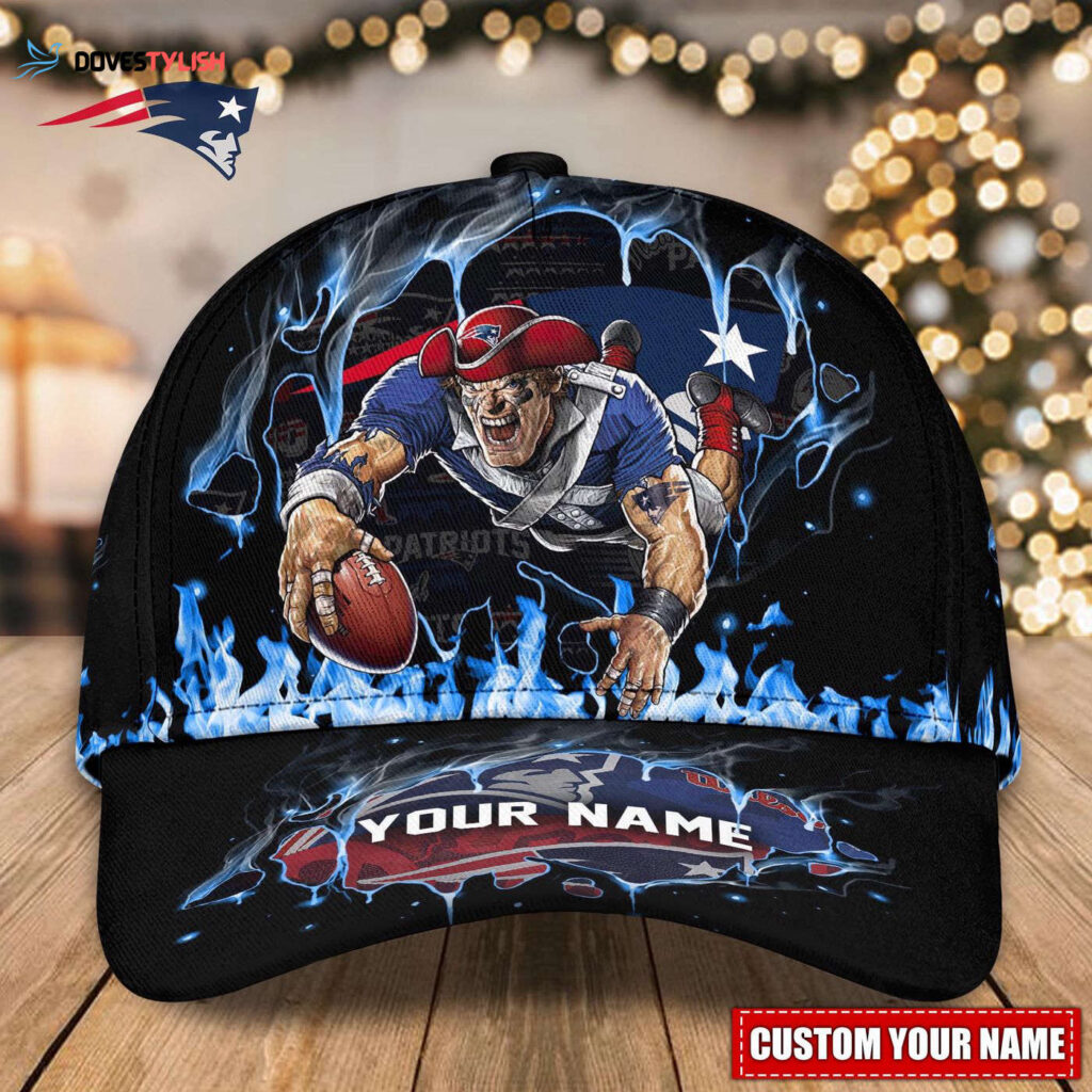 New England Patriots Custom Name Classic, Baseball Caps  Gift for Men Women