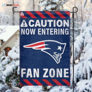 New England Patriots Fan Zone Flag, NFL Welcome Sport Flag - House Garden Decor Gift