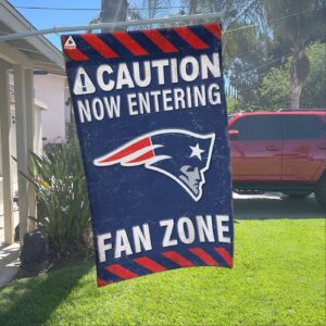 New England Patriots Fan Zone Flag, NFL Welcome Sport Flag – House Garden Decor Gift