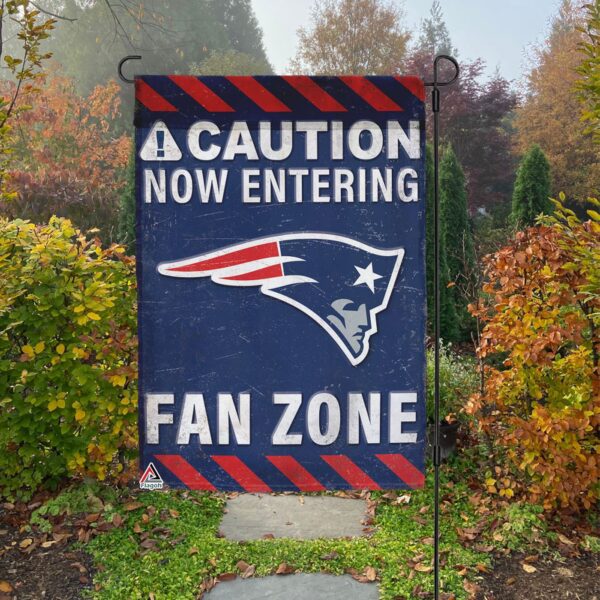 New England Patriots Fan Zone Flag, NFL Welcome Sport Flag – House Garden Decor Gift
