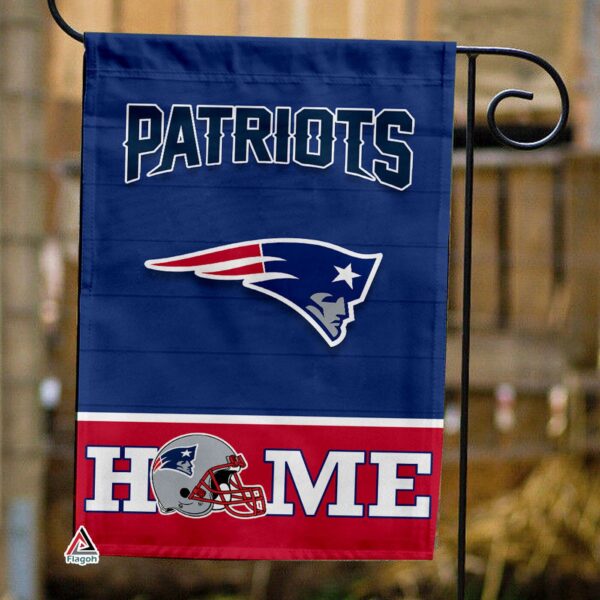 New England Patriots Football Flag, Pat Patriot Mascot Personalized Football Fan Welcome Flags, Custom Family Name NFL Decor – House Garden Decor Gift