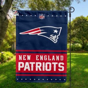 New England Patriots Football Team Flag, NFL Premium Two-sided Vertical Flag – House Garden Decor Gift