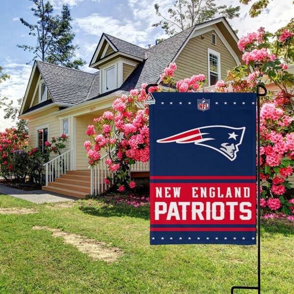 New England Patriots Football Team Flag, NFL Premium Two-sided Vertical Flag – House Garden Decor Gift