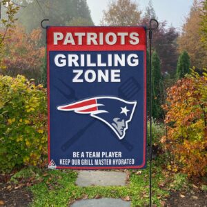 New England Patriots Grilling Zone Flag, Patriots Football Fans BBQ Flag – House Garden Decor Gift