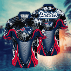 New England Patriots NFL Flower Hawaii Shirt  For Fans, Summer Football Shirts