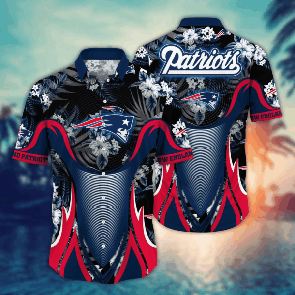 New England Patriots NFL Flower Hawaii Shirt  For Fans, Summer Football Shirts