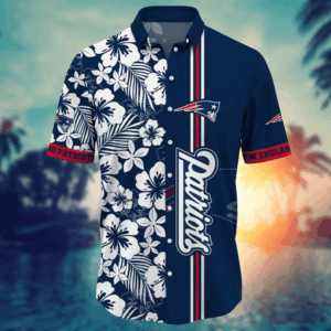 New England Patriots NFL Flower Hawaii Shirt   For Fans, Summer Football Shirts