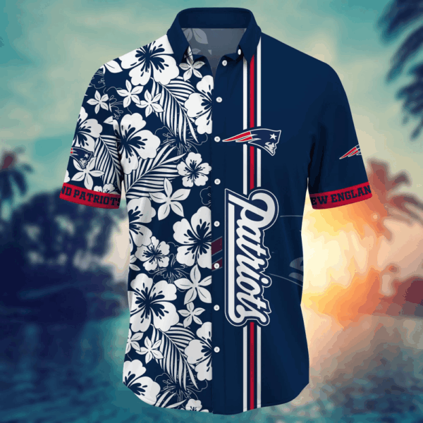 New England Patriots NFL Flower Hawaii Shirt   For Fans, Summer Football Shirts