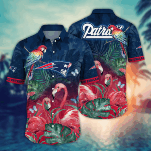 New England Patriots NFL Flower Hawaii Shirt   For Fans, Summer Football Shirts