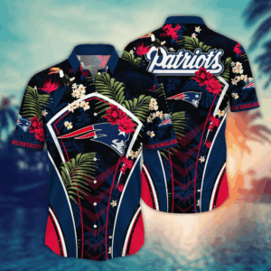 New England Patriots NFL Flower Hawaii Shirt   For Fans, Summer Football Shirts