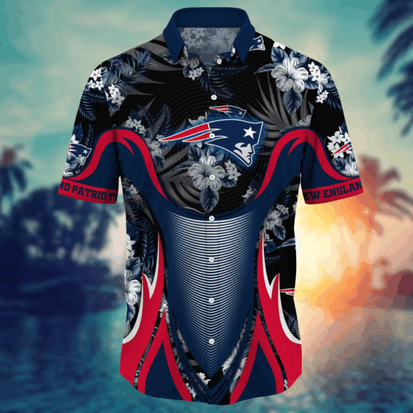 New England Patriots NFL Flower Hawaii Shirt  For Fans, Summer Football Shirts