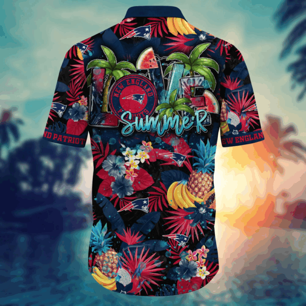 New England Patriots NFL Flower Hawaii Shirt  For Fans, Summer Football Shirts