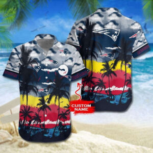 New England Patriots NFL Gift For Fan Personalized Hawaiian Graphic