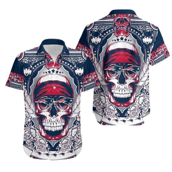 New England Patriots Skull NFL Gift For Fan Hawaii Shirt