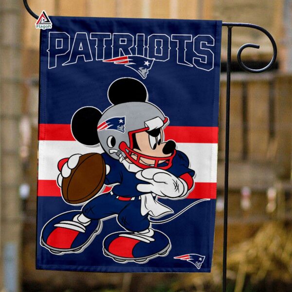 New England Patriots x Mickey Football Flag, NFL Premium Flag – House Garden Decor Gift