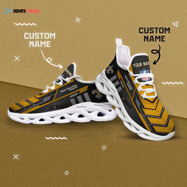 New Orleans Saints Custom Name Max Soul Shoes For Men And Women