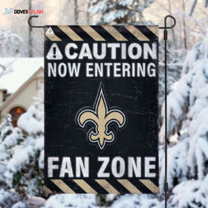 New Orleans Saints Fan Zone Flag, NFL Welcome Sport Flag - House Garden Decor Gift