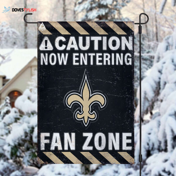 New Orleans Saints Fan Zone Flag, NFL Welcome Sport Flag – House Garden Decor Gift