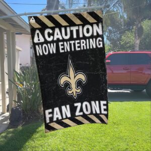 New Orleans Saints Fan Zone Flag, NFL Welcome Sport Flag – House Garden Decor Gift